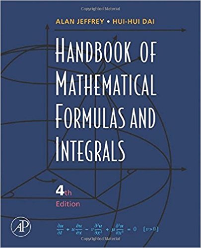 Handbook of mathematical formulas and integrals.